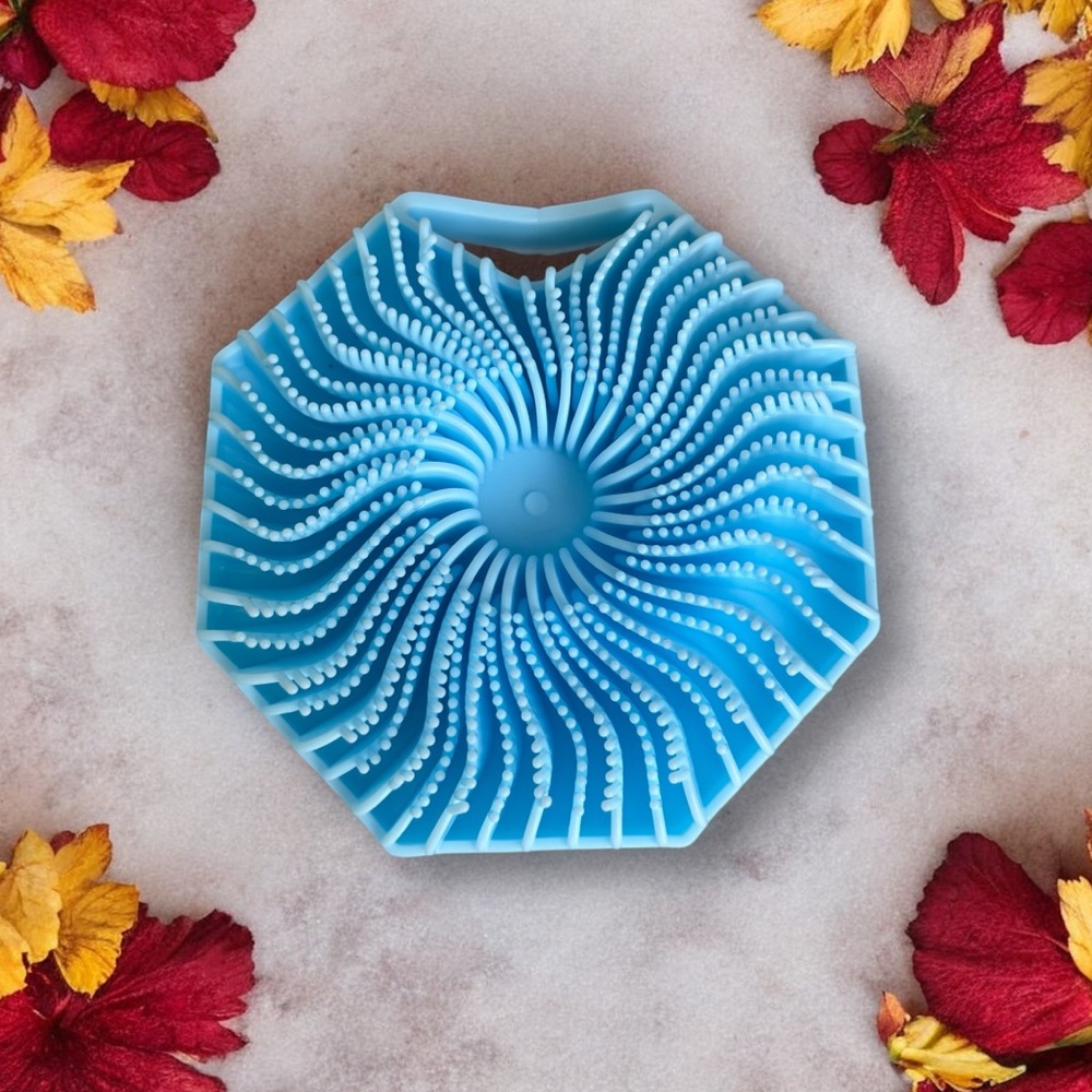 NEW Blue Antibacterial Silicone Body Brush